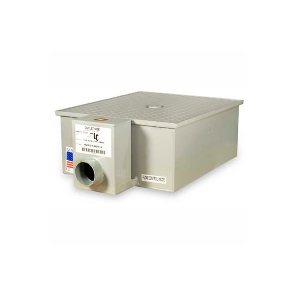 Zurn GT2701-35-4IP 35 GPM 70 Lbs. Capacity 4 Iron Pipe Low Profile Grease Trap